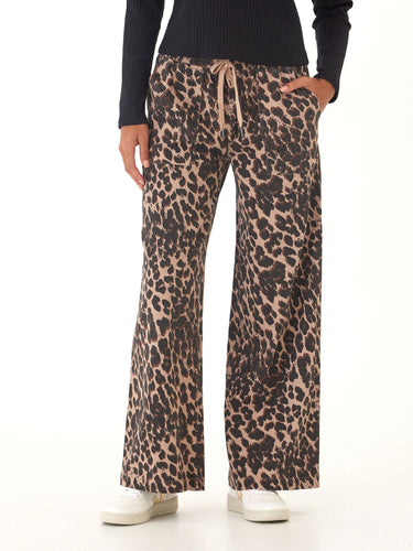 Cleo Wild Animal Stretch Twill Wide Leg Pant Threads 4 Thought