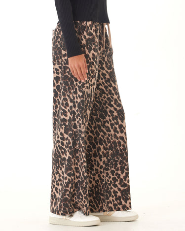 Cleo Wild Animal Stretch Twill Wide Leg Pant Threads 4 Thought 