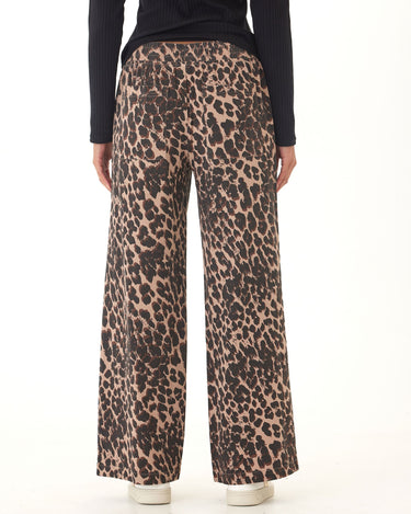 Cleo Wild Animal Stretch Twill Wide Leg Pant Threads 4 Thought 