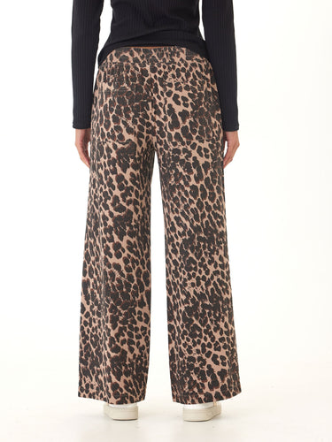 Cleo Wild Animal Stretch Twill Wide Leg Pant Threads 4 Thought