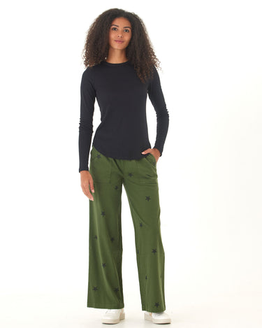 Cleo Stars Stretch Twill Wide Leg Pant Threads 4 Thought 