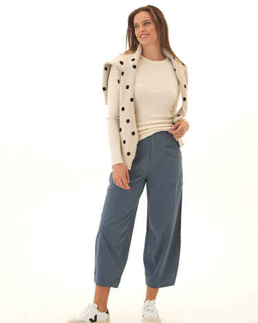 Lauren Stretch Twill Pleated Barrel Pant Threads 4 Thought 