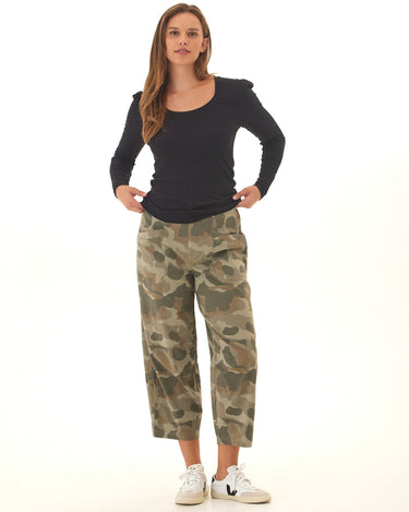 Lauren Cloud Camo Stretch Twill Pleated Barrel Pant Threads 4 Thought 