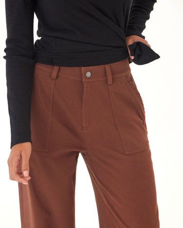 Odella Stretch Twill Ruffle Wide Leg Pant Threads 4 Thought 