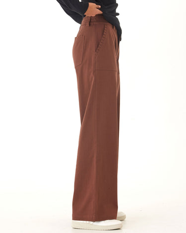 Odella Stretch Twill Ruffle Wide Leg Pant Threads 4 Thought 