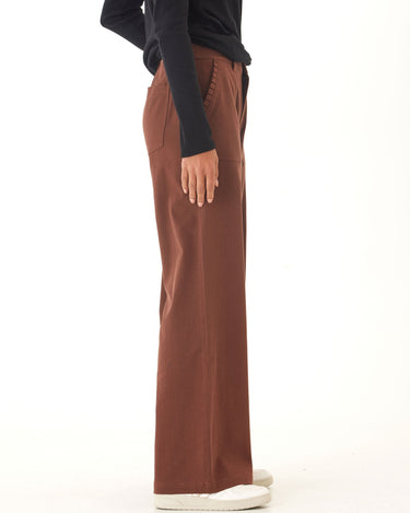 Odella Stretch Twill Ruffle Wide Leg Pant Threads 4 Thought 