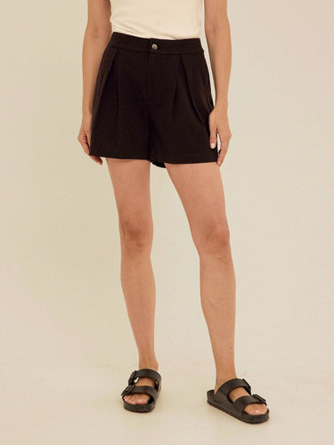 Selene Stretch Twill Pleated Short Womens Bottoms Shorts Threads 4 Thought 