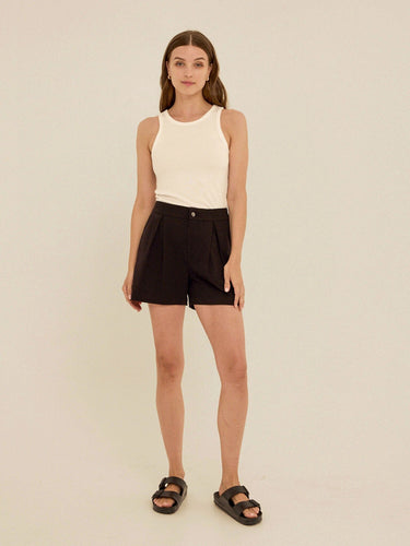 Selene Stretch Twill Pleated Short Womens Bottoms Shorts Threads 4 Thought 