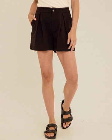 Selene Stretch Twill Pleated Short Womens Bottoms Shorts Threads 4 Thought 