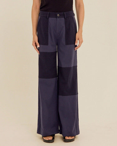 Pamela Patchwork Stretch Twill Wide Leg Capri Pant Womens Bottoms Pants Threads 4 Thought 