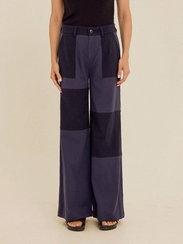 Pamela Patchwork Stretch Twill Wide Leg Capri Pant Womens Bottoms Pants Threads 4 Thought 