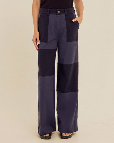 Pamela Patchwork Stretch Twill Wide Leg Capri Pant Womens Bottoms Pants Threads 4 Thought 
