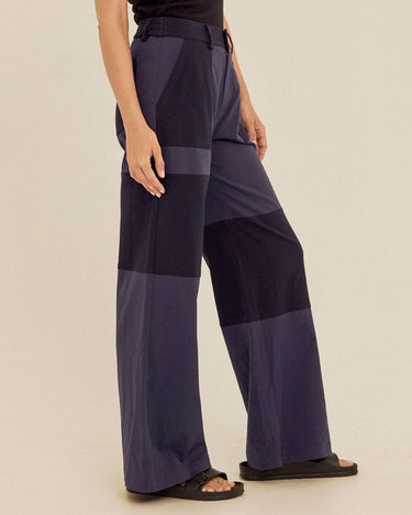 Pamela Patchwork Stretch Twill Wide Leg Capri Pant Womens Bottoms Pants Threads 4 Thought 