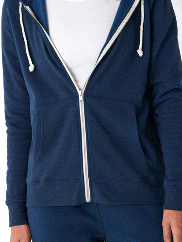 Triblend Zip Hoodie Womens Outerwear Sweatshirt Threads 4 Thought 