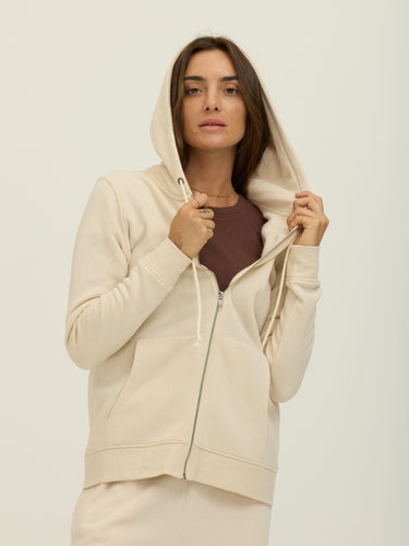 Triblend Fleece Full Zip Hoodie Womens Outerwear Sweatshirt Threads 4 Thought 