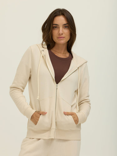 Triblend Fleece Full Zip Hoodie Womens Outerwear Sweatshirt Threads 4 Thought 