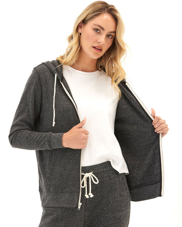 Triblend Zip Hoodie Womens Outerwear Sweatshirt Threads 4 Thought 