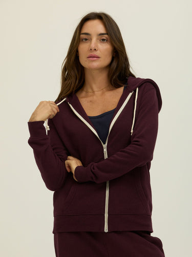 Core Triblend Fleece Classic Zip Hoodie Womens Outerwear Sweatshirt Threads 4 Thought 