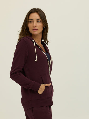 Core Triblend Fleece Classic Zip Hoodie Womens Outerwear Sweatshirt Threads 4 Thought 