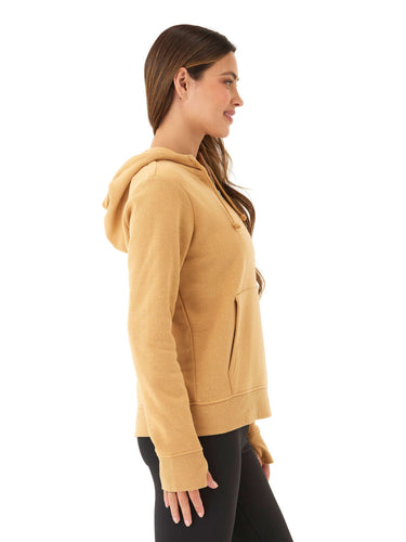 Sinead 1/4 Zip Triblend Fleece Hoodie Womens Outerwear Sweatshirt Threads 4 Thought 