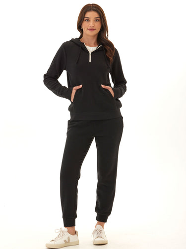 Sinead 1/4 Zip Triblend Fleece Hoodie Womens Outerwear Sweatshirt Threads 4 Thought 