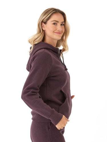Sinead 1/4 Zip Triblend Fleece Hoodie Womens Outerwear Sweatshirt Threads 4 Thought 
