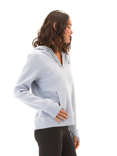 Sinead 1/4 Zip Triblend Fleece Hoodie Womens Outerwear Sweatshirt Threads 4 Thought