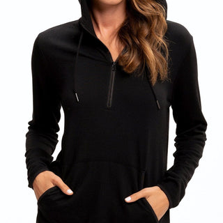 Kyanna FeatherLoop Half Zip Hoodie Womens Outerwear Sweatshirt Threads 4 Thought 