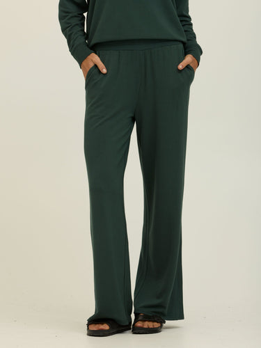 Esmeralda Feather Fleece Wide Leg Pant Womens Bottoms Sweatpants Threads 4 Thought 