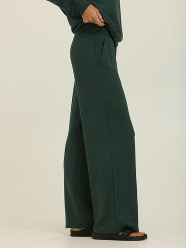 Esmeralda Feather Fleece Wide Leg Pant Womens Bottoms Sweatpants Threads 4 Thought 