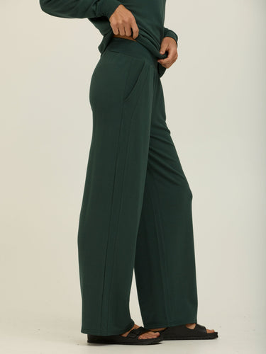 Esmeralda Feather Fleece Wide Leg Pant Womens Bottoms Sweatpants Threads 4 Thought 