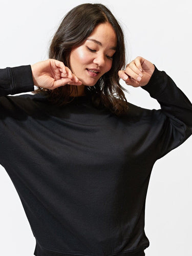 Cathy Boyfriend Feather Fleece Pullover Womens Outerwear Sweatshirt Threads 4 Thought