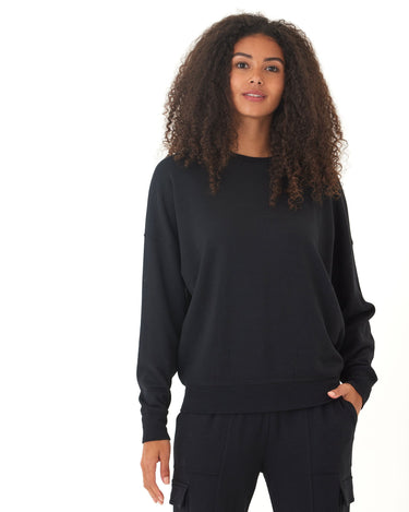 Cathy Boyfriend Feather Fleece Pullover Womens Outerwear Sweatshirt Threads 4 Thought 