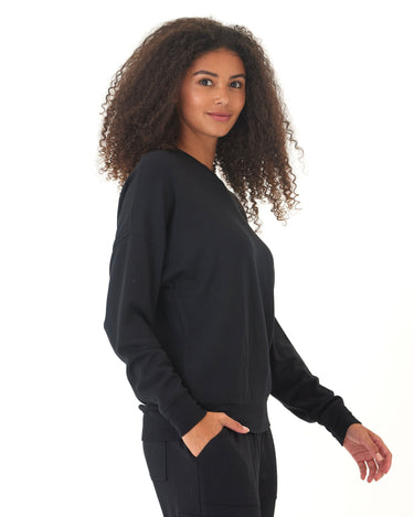 Cathy Boyfriend Feather Fleece Pullover Womens Outerwear Sweatshirt Threads 4 Thought 