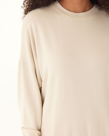 Cathy Feather Fleece Boyfriend Fit Pullover Threads 4 Thought 