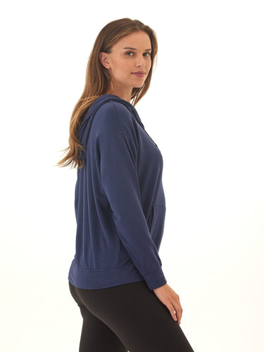 Madge Feather Fleece Pullover Hoodie Womens Outerwear Sweatshirt Threads 4 Thought 