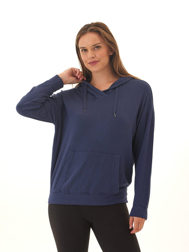 Madge Feather Fleece Pullover Hoodie Womens Outerwear Sweatshirt Threads 4 Thought 