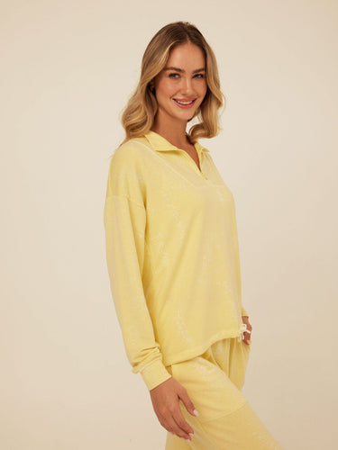 Nyla Spray Wash Modal Terry Half-Zip Pullover Womens Outerwear Sweatshirt Threads 4 Thought 