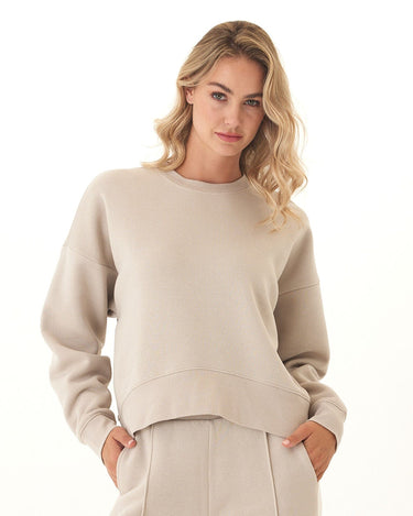 Naia Triblend Fleece Drop Shoulder Pullover Womens Outerwear Sweatshirt Threads 4 Thought 