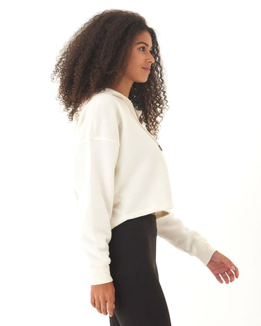 Venetia Triblend Fleece Crop Zip Hoodie Womens Outerwear Sweatshirt Threads 4 Thought 