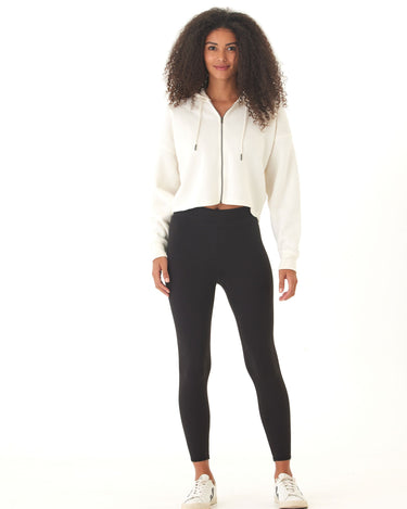 Venetia Triblend Fleece Crop Zip Hoodie Womens Outerwear Sweatshirt Threads 4 Thought 