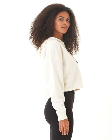 Venetia Triblend Fleece Crop Zip Hoodie Womens Outerwear Sweatshirt Threads 4 Thought 