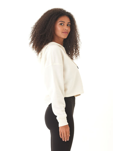 Venetia Triblend Fleece Crop Zip Hoodie Womens Outerwear Sweatshirt Threads 4 Thought 