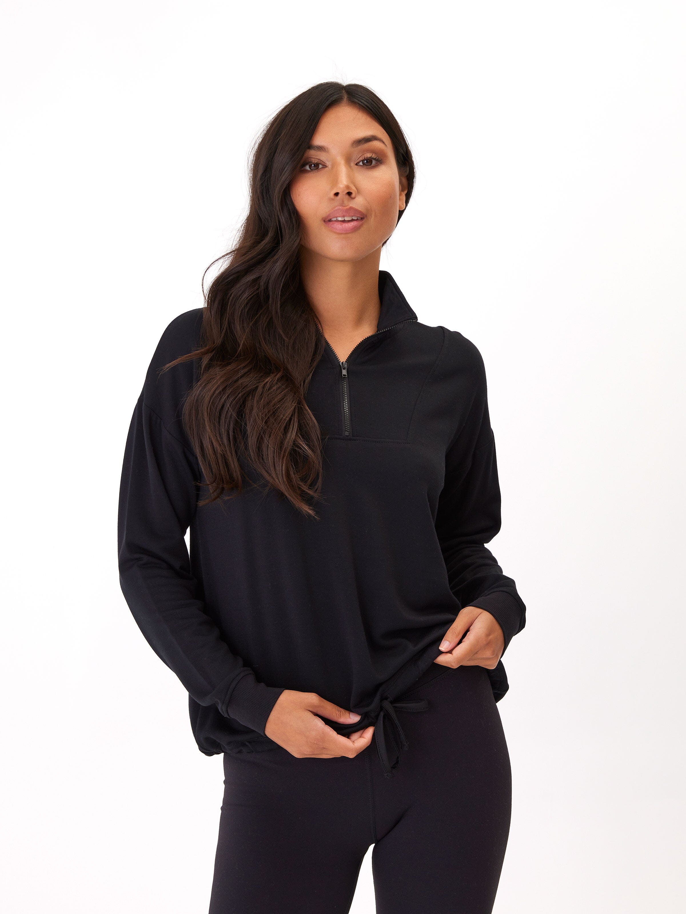 Nyla Feather Fleece Half Zip Pullover Womens Outerwear Sweatshirt Threads 4 Thought 
