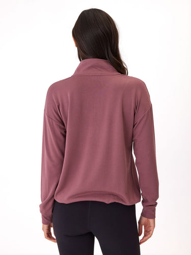 Nyla Feather Fleece Half Zip Pullover Womens Outerwear Sweatshirt Threads 4 Thought 