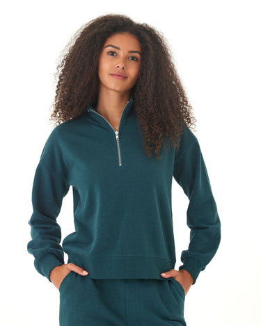 Constance Triblend Fleece Half Zip Pullover Threads 4 Thought 