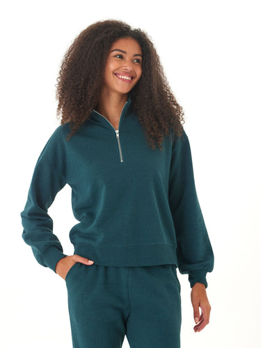 Constance Triblend Fleece Half Zip Pullover Threads 4 Thought