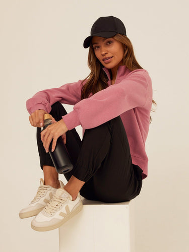 Constance Triblend Fleece Half Zip Pullover Womens Outerwear Sweatshirt Threads 4 Thought 