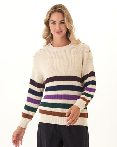 Simone Button Detail Sweater Womens Outerwear Sweater Threads 4 Thought 