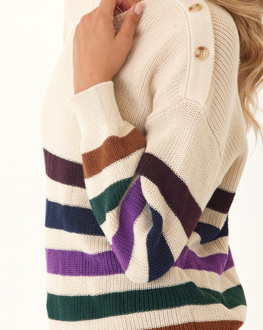 Simone Button Detail Sweater Womens Outerwear Sweater Threads 4 Thought 